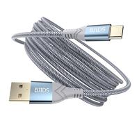Bjids Cavo USB C extra lungo, 5 m, 3.1 A, cavo di ricarica rapida, USB-A 2.0 a C, per controller PS5/Xbox Serie S per Samsung Galaxy S10 S9 S8 Plus, LG V50 V40 G8 G7, altri dispositivi di tipo C