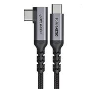 Bjids Cavo video USB-C a USB-C 3.1 da 1 m a 90 gradi, cavo USB C con audio 4K UHD, 100 W PD ricarica rapida 10 Gbps per USB C, iPad Pro, MacBook Pro, iMac, Surface Pro e altro ancora