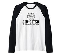 BJJ Humor Brasiliano Jiu Jitsu Divertente Grappler Maglia con Maniche Raglan