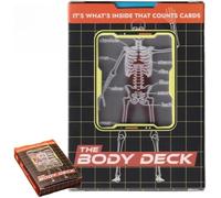 bjlysk The Body Deck, Carte da gioco con scheletro umano, strumento trasparente per lo studio dell'anatomia e mazzo di poker educativo, carte in plastica impermeabile per studenti di medicina