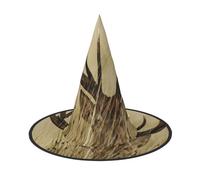 BJNGHKLN Cappello da strega di Halloween con stampa di cervo dalla coda bianca per le donne cappello da festa per feste di Halloween costume cosplay ensemble