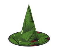 BJNGHKLN Foglie E Coccinelle Stampa Halloween Cappello Strega Per Le Donne Cappello Del Partito Per Halloween Festività Cosplay Costume Ensemble
