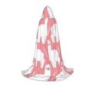 BJNGHKLN Halloween Piano Lunghezza Con Cappuccio Mantello Alpaca Llama Stampa Lungo Con Cappuccio Mantello Per Teen