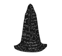 BJNGHKLN Halloween Piano Lunghezza Con Cappuccio Mantello Astratto Scienza Chimica Illustrazione Stampa 3d Lungo Mantello Con Cappuccio Per Teen
