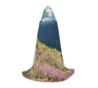 BJNGHKLN Halloween Piano Lunghezza Con Cappuccio Montagne Del Capo Stampa Lungo Con Cappuccio Mantello Per Teen