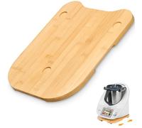 BJNN Tavola Scorrevole per Bimby TM6 TM5 Base Scorrevole per Bimby TM6/TM5 Tavola per Bimby con 2 Rotelle e 4 Piedini Vassoio Scorrevole per Thermomix Accessori per Bimby TM6 TM5 (Bambù)