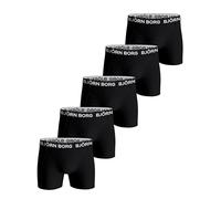 Björn Borg Bjorn Borg Boxer in Cotone Elasticizzato 5p Pantaloncino, Nero, XL (Pacco da 5) Uomo