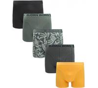 Björn Borg Boxers Cotton Stretch Confezione da 5 pezzi, abbigliamento da uomo, Nero, verde, giallo, M
