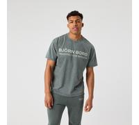 Björn Borg Classic Print Maglietta Uomini - verde scuro
