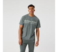 Björn Borg Classic Print Maglietta Uomini-verde scuro in verde scuro, Taglia: L