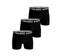 Björn Borg Confezione da 3 boxer in cotone elasticizzato, confezione da 3, taglia L, colore nero, Nero , L