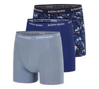 Björn Borg Cotton Stretch Boxer 3P Uomini - Grigio blu, Blu, Taglia: S