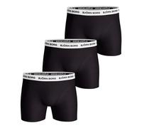 Björn Borg Cotton Stretch Boxer 3P Uomini-Nero,Bianco in nero