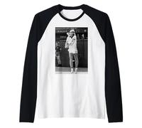 Björn Borg in azione al torneo di tennis di Wimbledon 1980 Maglia con Maniche Raglan