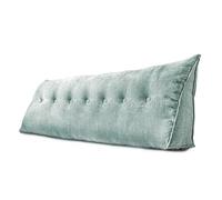 Björn&Schiller cuscino schienale - cuscino da lettura per letto e divano, cuscino grande per la testata del letto, con fodera lavabile (Turchese grigio, 200 cm)