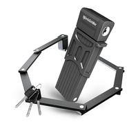 Björn&Schiller Lucchetto pieghevole per bicicletta, livello di sicurezza 7/10, lunghezza 135 cm, pieghevole e compatto, con supporto e 3 chiavi, alta sicurezza, ideale per e-bike, scooter, bici da