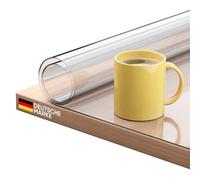 Björn&Schiller Pellicola trasparente con bordi smussati, spessore 2 mm, protezione da tavolo trasparente, 100 x 200 cm, pellicola protettiva per tavolo, pellicola trasparente, resistente al calore