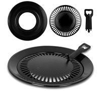 Björn&Schiller Plaque de Gril Ronde - Piastra in alluminio, 32 cm, colore: Nero