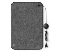 Björn&Schiller Tappetino riscaldante elettrico con interruttore a pedale, tappeto riscaldante piedi per pavimento, 75 Watt, riscalda piedi elettrica, 40x60 cm, per ufficio e casa, cavo da 210 cm