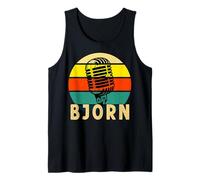 Bjorn - Microfono Vintage Anni '80 con Nome retrò per Uomini e Bambini Canotta