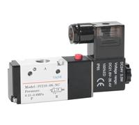 BJPCTUSF Elettrovalvola pneumatica a 3 Vie 2 POS 1/4" BSPT 3V210-08 con Luce LED DC12V DC24V AC110V AC220V(Only Valve,220 Volt)