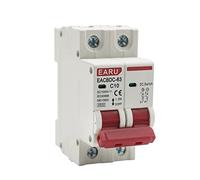 BJPCTUSF Interruttore Automatico Solare Mini DC 1000V Protezione da sovraccarico Interruttori 6A/10A/16A/20A/25A/32A/40A/50A/63A 2P DC1000V Fotovoltaico MCB PV(10A)