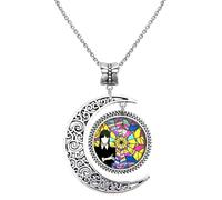 BJPERFMS Collana Mercoledì, Collana Mercoledì, Mercoledì Collana Mezzaluna, Mercoledì Collane Bambina, Necklace Mercoledì, Gioielli Mercoledì, Regalo di Festa per Bambini Ragazze Migliore Amica