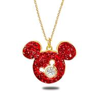 BJPERFMS Collana Topolino, Collana Minnie, Minnie Collana Ragazza, Gioielli Mickey, Minnie Necklace, Mouse Ciondolo Collana Mickey, Minnie Accessori, Mickey Collana, Regalo per Festa