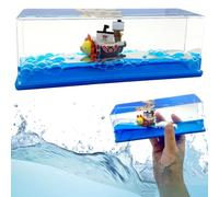 BJPERFMS Nave One Piece Galleggiante, Thousand Sunny Fluid Drift Bottle, Barca One Piece, Nave da Crociera Fluid Drift, Gadget Barca Inaffondabile Decorazione per la Casa, la Tavola
