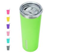 BJPKPK Bicchiere sottile da 20 once con coperchio isolato da viaggio tazza da caffè in acciaio inox sublimazione bicchieri per acqua, verde