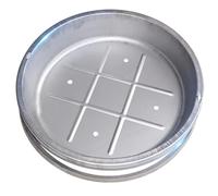 BJSXHZYGT Tombino in Acciaio Inossidabile 304, Chiusino Pozzetto Settiche Rotondi Incassati, Coperchi Pozzetti con Foro di Trazione per Pavimentazione, Cortile, Prato(50x13cm/20x5in)