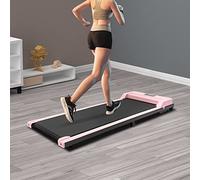BJTDLLX Tapis roulant pieghevole per la casa con display a LED e telecomando, 1 HP Tapis roulant elettrico, 1 - 6 km/h, per la casa, l'ufficio, senza montaggio (rosa)