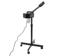 BJTDLLX Vaporizzatore per il viso, nero, 800 W, vaporizzatore per il viso, girevole a 360°, professionale per il viso, sauna facciale con ruote, altezza regolabile