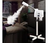 BJTDLLX Vaporizzatore viso vaporizzatore sauna viso caldo freddo 800 Watt pulitore a vapore per salone e casa, regolabile in altezza, ugello a 360°, spegnimento automatico (monotubo)