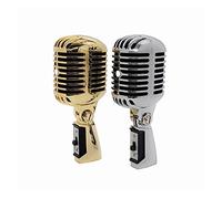 BJTYHT Microfono Microfono Professionale 5. 5SH. Dynamic Karaoke Karaoke Studio cablato Retro Capsula Microfono cantante per la casa Vintage KTV. (Color : Gold)
