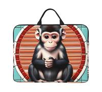 Bjyccar La borsa per laptop da 14 pollici Silent Monkey con fodera antiurto e design portatile, adatta per l'uso quotidiano e aziendale.