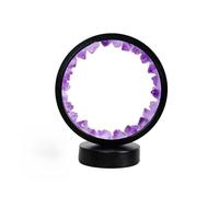 BJYX Luce Notturna Ametista, Lampada Da Tavolo In Cristallo Curativo, Luce Notturna In Cristallo Naturale Per Terapia Energetica Positiva, Meditazione Reiki, Regalo Premium