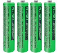 BK-40AAABU Batterie Ricaricabili AAA 400mah 1,2v per Cordless Gigaset, NI-MH Pile Ricaricabili AAA 400mah per Panosonic Telefoni Cordless - confezione da 4