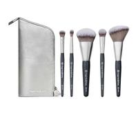 BK BEAUTY Angie Hot & FLASHY - Set di pennelli da viaggio con custodia, pennelli per fondotinta liquido, fondotinta in crema, correttore sotto gli occhi, bronzer, blush e illuminante