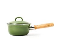 BK Indigo Casseruola Smaltata del Patrimonio Olandese con Coperchio con Rivestimento Antiaderente Ceramico Senza PFAS, 16 cm/1,2 Litri, Induzione, Lavabile in Lavastoviglie, Sicuro al Forno, Verde