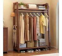 BK&MF Appendiabiti Autoportante in Legno,Minimalista Robusto Attaccapanni Appendiabiti Ingresso Appendi Abiti Cappotti Cappelli Borse,Walnut,39x16x67inch