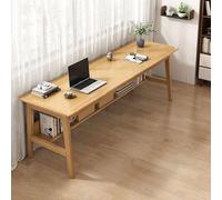 BK&MF Scrivania Moderna Lunga in Legno Massiccio,Scrivania Doppia Semplice scrivania da Lavoro per Ufficio Contro Il Muro per L'Ufficio di casa,B,160x60x75cm(63x24x30inch)