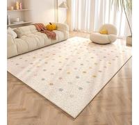 BK&MF Tappeto di lusso moderno in finto cashmere a pelo basso, tappetino per porta antiscivolo, morbido lavabile, grandi tappeti interni per soggiorno, camera da letto e divano, A, 80 x 160 cm (31 x