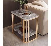 BK&MF Tavolino moderno con struttura in metallo, divano mobile a 2 livelli, con accento per camera da letto, piccoli spazi, larghezza 80 x 50 x 55 cm