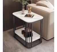 BK&MF Tavolino moderno con struttura in metallo, divano mobile a 2 livelli, con accento per camera da letto, piccoli spazi, D, 50 x 50 x 55 cm