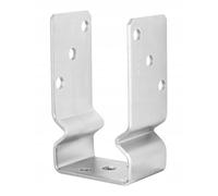 BK Shop 6 supporti per pali a forma di U 81 x 150 | in rilievo da avvitare, base di supporto 81 x 150 x 60 mm, ancoraggio per pali in legno, per terrazze e recinzioni