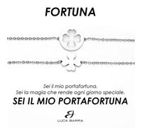 BK2578 Bracciali da donna in acciaio con quadrifogli Luca Barra -10% Sconto