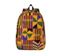 BKDODKS Africano Etnico Stampa Vintage Canvas Zaino Casual Trendy Laptop Zaino Per Uomo Donna Escursionismo, Ufficio, nero, Medium