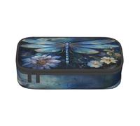 BKDODKS Art Blue Libellula Stampa Multifunzionale Astuccio Cancelleria Sacchetto di Immagazzinaggio Forniture Adulti preferiti