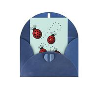 BKDODKS Art Ladybug Tracks - Set di biglietti di auguri natalizi, 10 x 15 cm, per tutte le occasioni